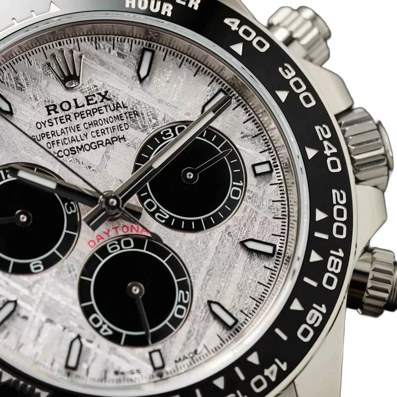 Daytona 40mm Oyster Perpetual White Gold with Meteorite and Black Dial M126519LN-0007