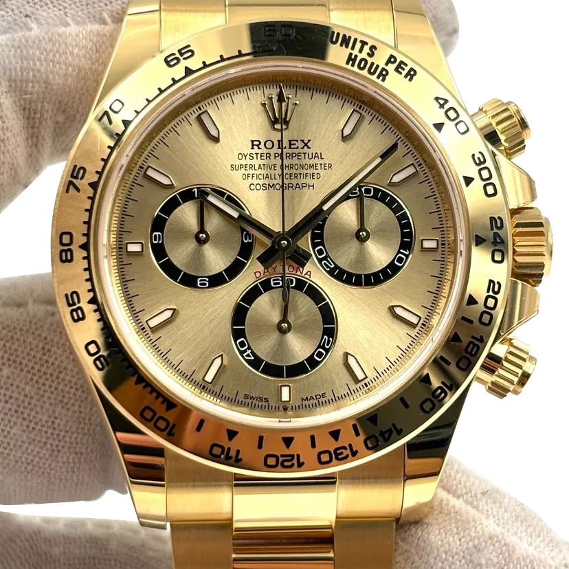 Daytona 40mm Yellow Gold Golden Dial Champagne m126508-0005