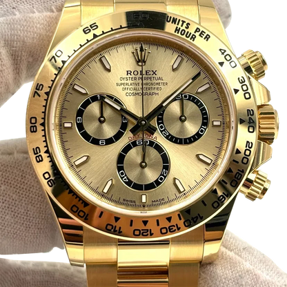 Daytona 40mm Yellow Gold Golden Dial Champagne m126508-0005