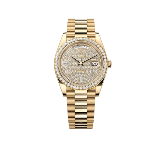 Day-Date 40 228348RBR Yellow Gold Diamond Dial Diamond Bezel