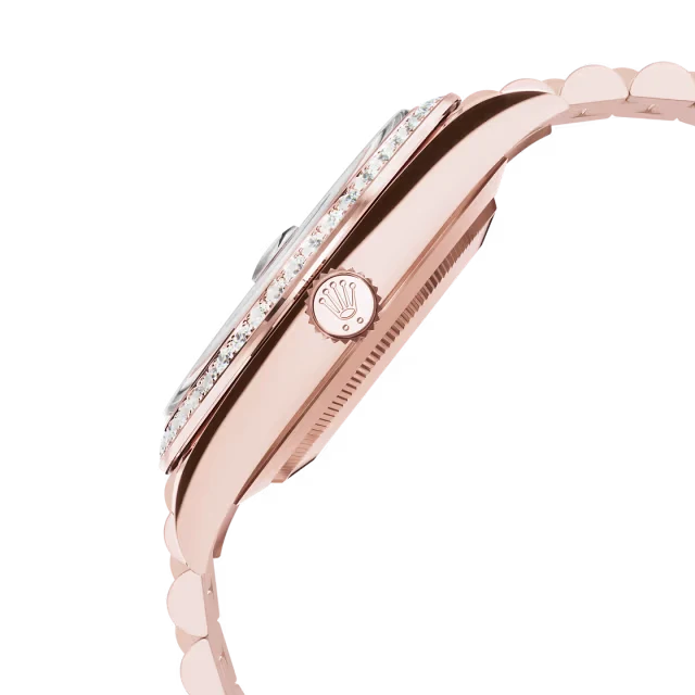 Day-Date 40 228345RBR Rose Gold Eisenkiesel Diamond Dial Diamond Bezel