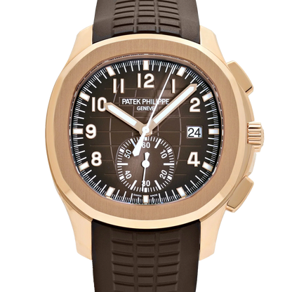 Aquanaut 42mm 5968R-001 Chronograph Rose Gold Brown Dial