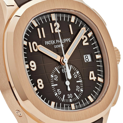 Aquanaut 42mm 5968R-001 Chronograph Rose Gold Brown Dial