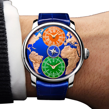 The World Is Yours Dual Time Zone Salman Khan 43mm Stainless Steel Automatic Winding DT100.10.AB.AA.ABALA