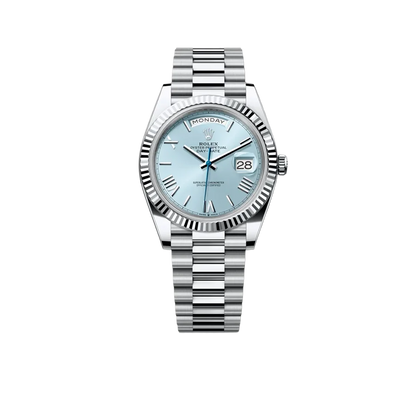 President Day-Date 40mm Ice Blue Dial Platinum Mens Watch 228236