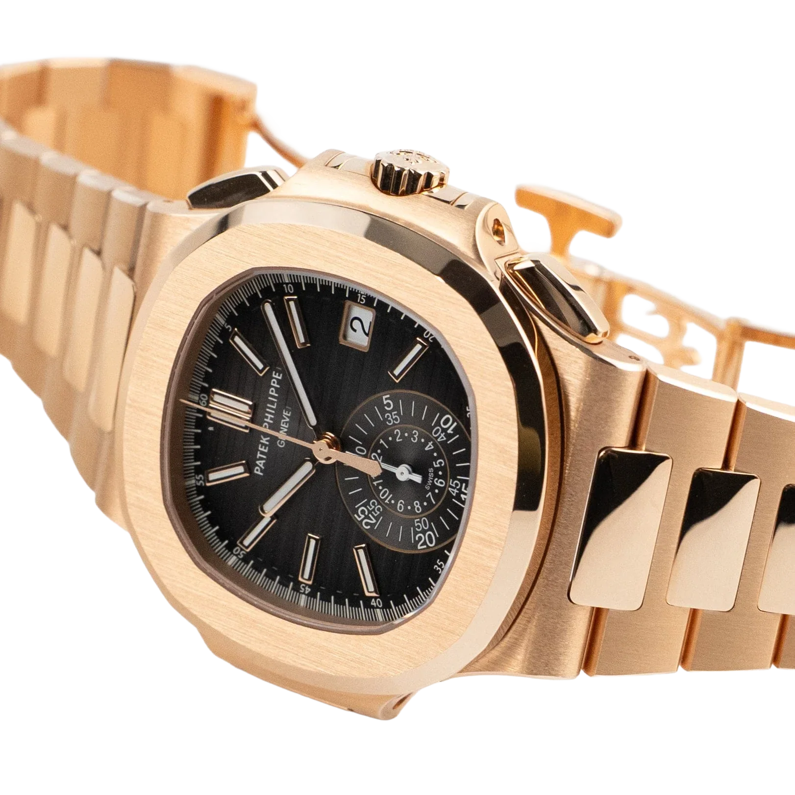 Nautilus 40mm 5980/1R-001 Chronograph Date Rose Gold Black Dial