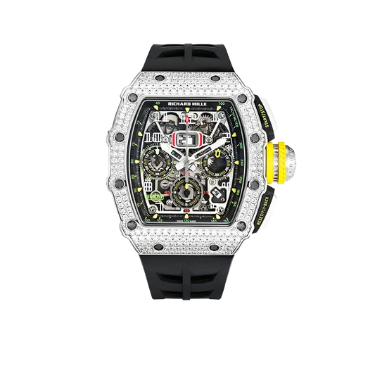 Chronograph &amp; 18K White Gold - Diamond Bezel - Skeleton Dial 50 mm