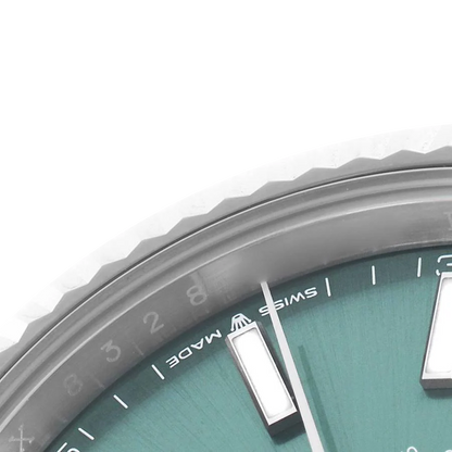 Datejust 41mm Steel White Gold Mint Green Dial Mens Watch 126334-0028