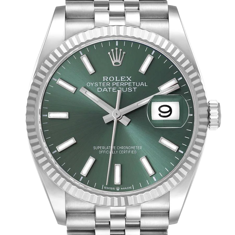 Datejust 36mm Stainless Steel Mint Green Dial Jubilee 126234