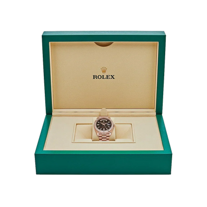 Day-Date 40 228345RBR Rose Gold Eisenkiesel Diamond Dial Diamond Bezel