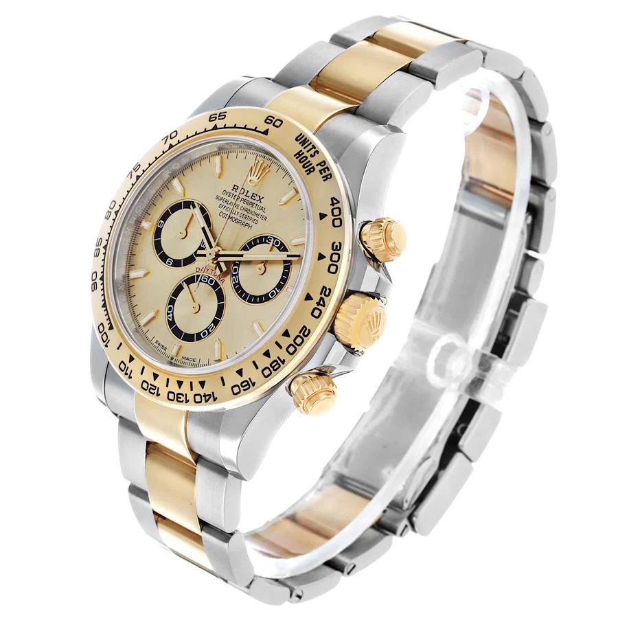Daytona Steel Yellow Gold Champagne Dial Mens Watch 126503