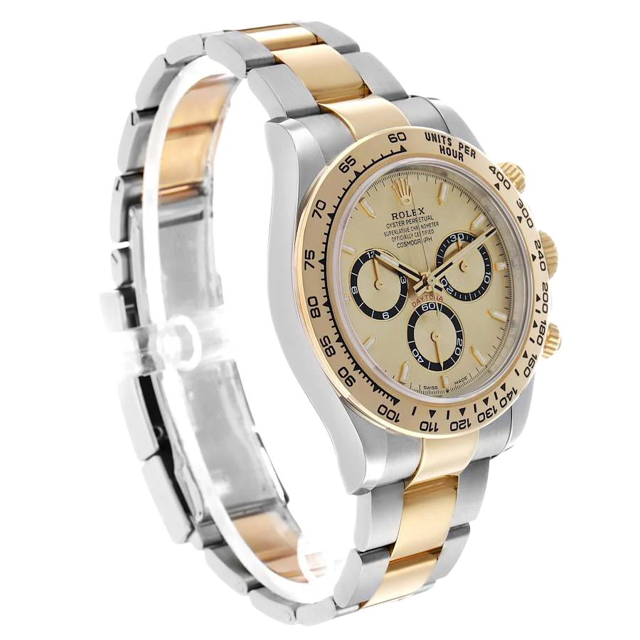 Daytona Steel Yellow Gold Champagne Dial Mens Watch 126503