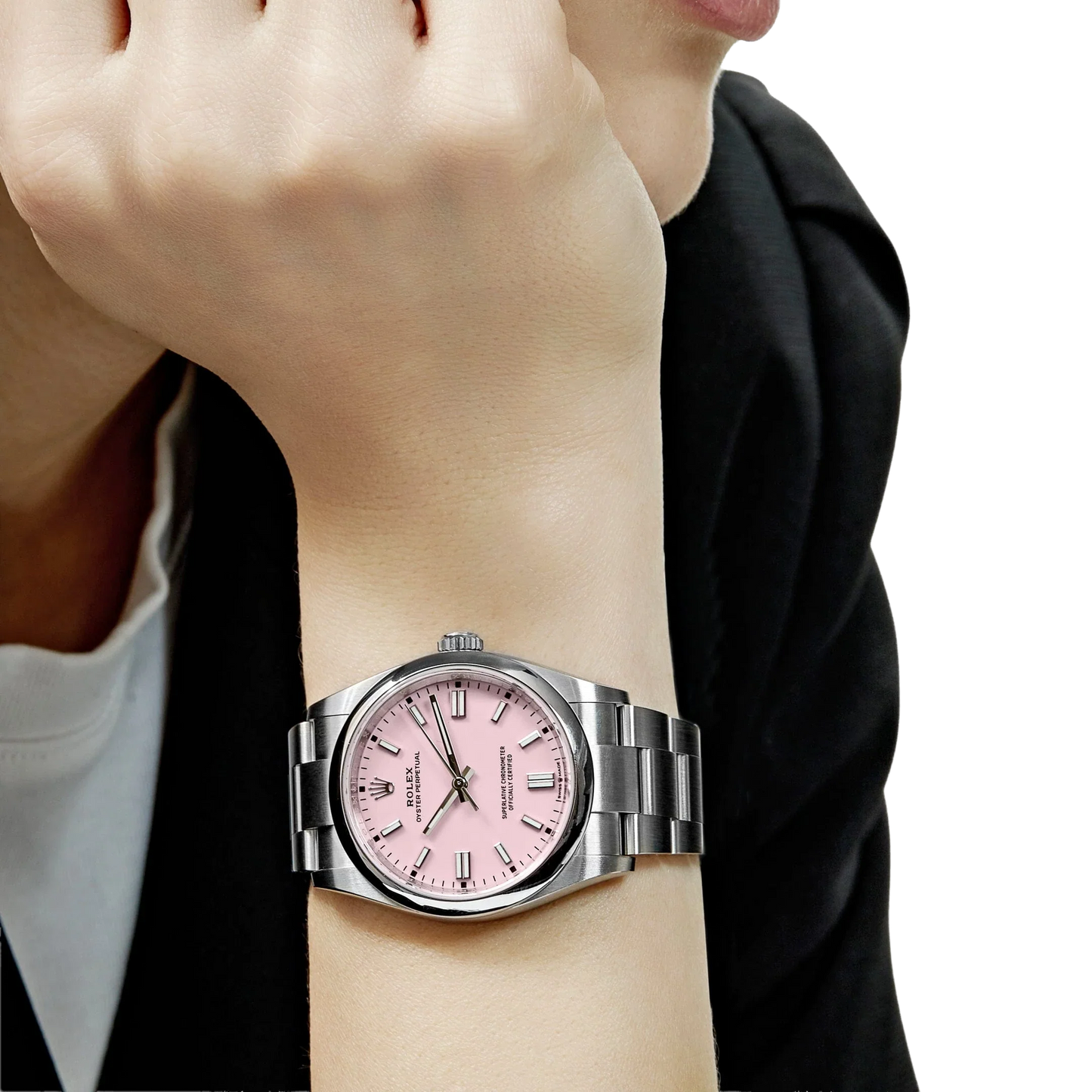 Oyster Perpetual 41mm Stainless Steel Candy Pink Dial Men Watch 134300-0013 New 2025