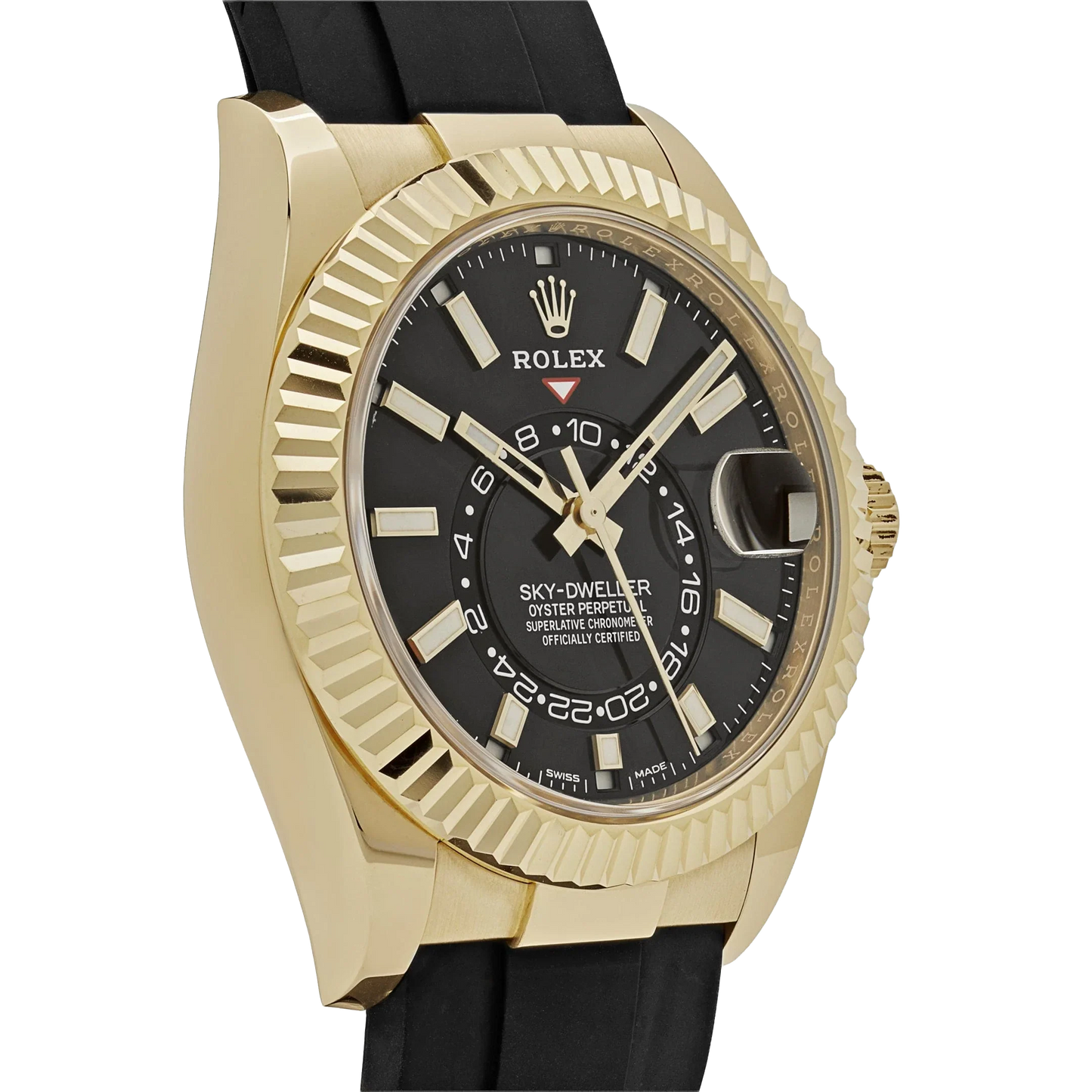 Sky-Dweller 42mm Yellow Gold Bright Black Dial 336238