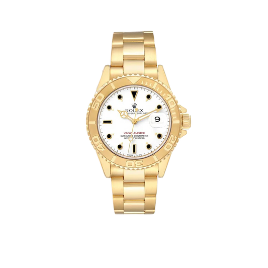 Yachtmaster 40mm Yellow Gold White Dial Mens Watch 16628