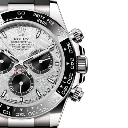 Daytona 40mm Oyster Perpetual White Gold with Meteorite and Black Dial M126519LN-0007