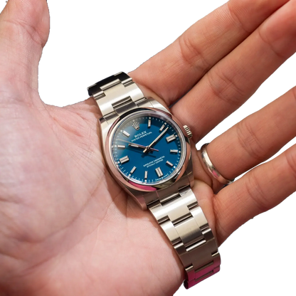 Oyster Perpetual 41mm Stainless Steel Med Blue Dial Men Watch 134300-0009 New 2025