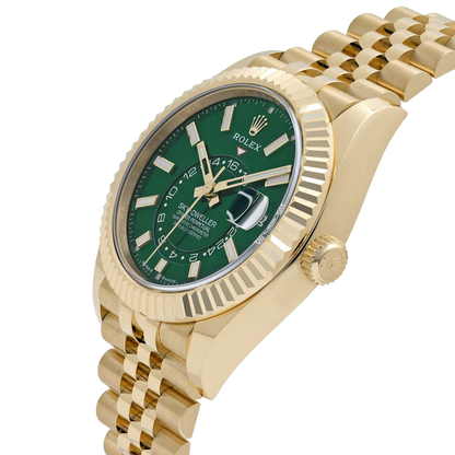 Sky-Dweller 42mm Yellow Gold Bright Green Dial Jubilee 336938 (2025)
