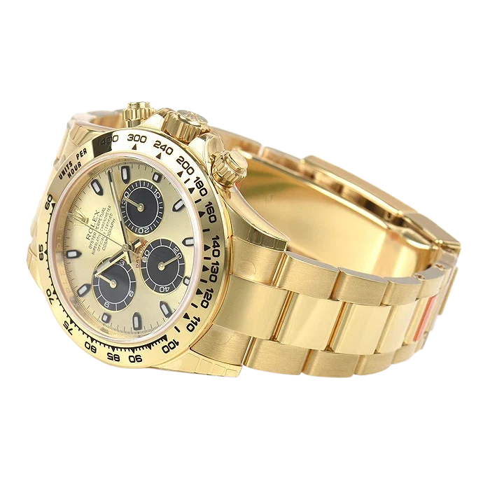 Daytona 40mm Yellow Gold Champagne Black Dial 116508