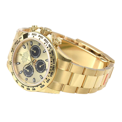 Daytona 40mm Yellow Gold Champagne Black Dial 116508