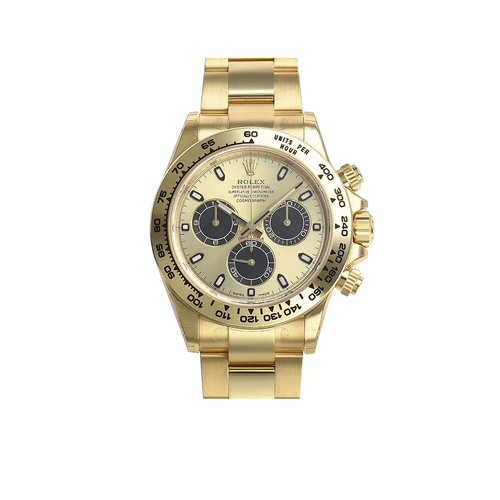 Daytona 40mm Yellow Gold Champagne Black Dial 116508