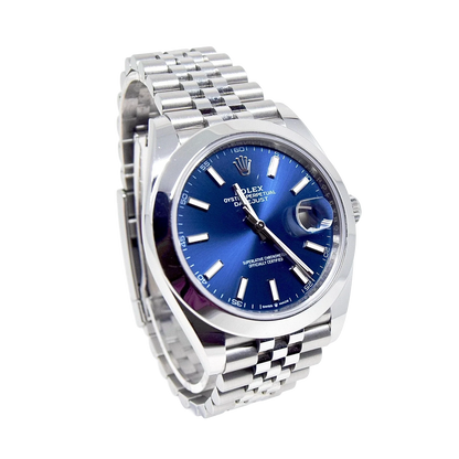 Datejust Oyster 41 mm Oystersteel Blue Dial 126300-0002