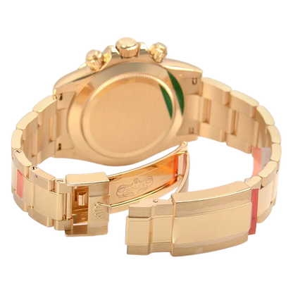 Daytona 40mm Yellow Gold Champagne Black Dial 116508