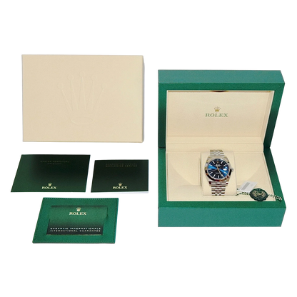 Datejust Oyster 41 mm Oystersteel Blue Dial 126300-0002
