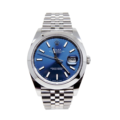 Datejust Oyster 41 mm Oystersteel Blue Dial 126300-0002